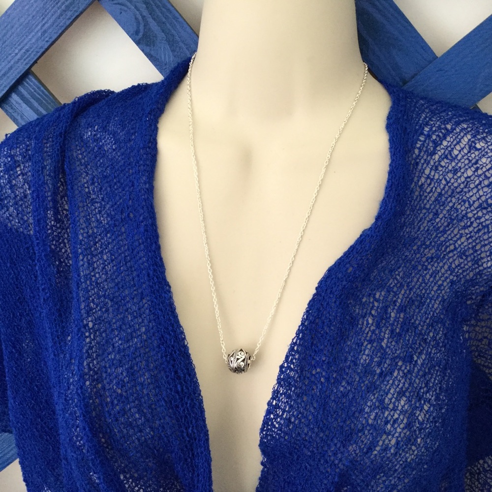 FINAL 💋Ball Necklace, Simply/Elegant Filigree - Picture 5 of 8